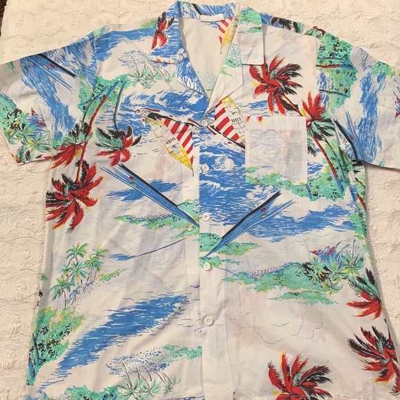 🔥Fabulous Vintage Tropical Cotton Button Down XL - Picture 2 of 8